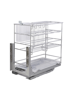 Корзина 300мм ALBA kargo P, 2 уровня, 240х452х422мм, с доводчиком