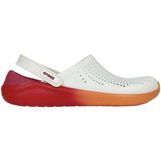 CROCS LITERIDE CLOG BARELY ORANGE WHITE