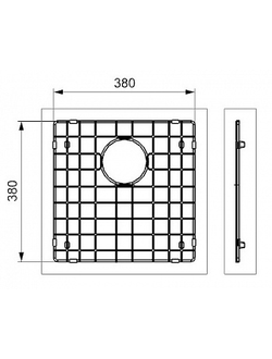 Решётка на дно мойки Miami 40x40 Gold