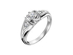 Яркое кольцо с бриллиантом арт. 910041.