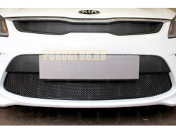 Защита радиатора KIA RIO 2017- black низ PREMIUM