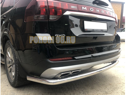 Защита заднего бампера угловая большая (кроме Корейских производителей авто) d60 для Kia Mohave (2021-...)