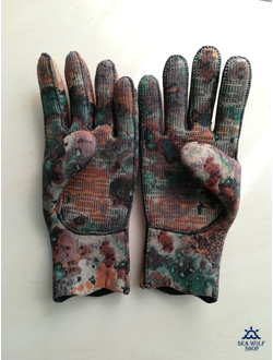 Перчатки неопреновые 5мм AquaDiscovery Camostretch GREEN р.M