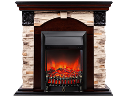 Электрокамин Dublin Rock AO с очагом Fobos