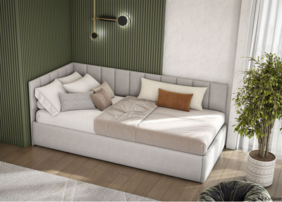 Кровать «КР 3» Серая 90 см (с основанием)