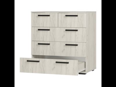 Комод Стандарт-5 NEW Дуб крафт белый, Ш800хГ460хВ829