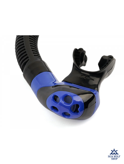 Маска с трубкой Sargan "БАТТЕРФЛЯЙ-М" черно-ярко синий