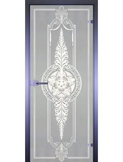 Стеклянные двери АКМА Классика 5 художественный пескоструй 3D Vindoor