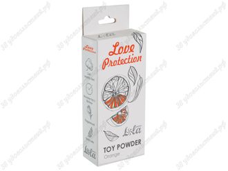 Пудра для игрушек ароматизированная Love Protection Апельсин 15гр коробка