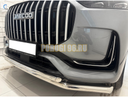 Защита переднего бампера двойная Папа Тюнинг d60/42 для JAECOO J8 2024-