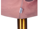 Кресло дизайнерское DOBRIN SWAN, розовый велюр BLUVEL52, золотое основание