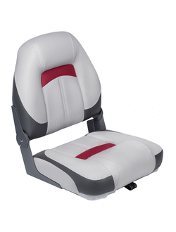 Сиденье Premium Hi-back Qualifier, серое с темно-серым и красным