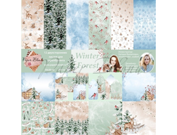 Набор двухсторонней бумаги для скрапбукинга "Winter Forest", размер 30х30см, 10 листов