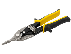 Ножницы по металлу усиленные CrV Профи, прорезиненные ручки, прямые 260 мм FIT 41573