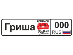 Номер на детскую коляску Гриша