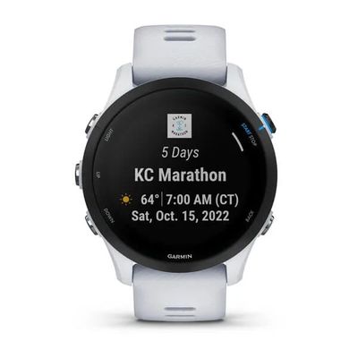 Умные часы Garmin Forerunner 255 Music с белым ремешком