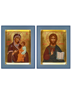 Венчальная пара. Образ Спасителя. Образ Пресвятой Божией Матери “Скоропослушница”. Рукописные венчал