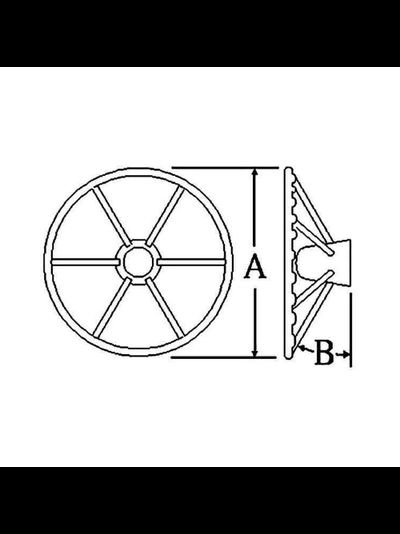 Рулевое колесо Riviera VO1 620081000 350 мм из ударопрочного термопластика