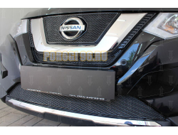 Защита радиатора Nissan X-Trail T32 2018- black низ PREMIUM