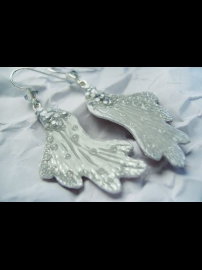 "Крылышки Облачной Феи", серьги в стиле фэнтези