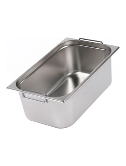 Гастроёмкость с ручками, 1/4-200, нержавеющая сталь