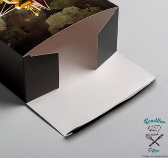 Коробка складная «С 23 февраля», 16 × 23 × 7.5 см
