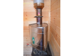 Банная печь на фундаменте.