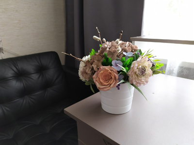 Букет из полимерной глины "Мирный"