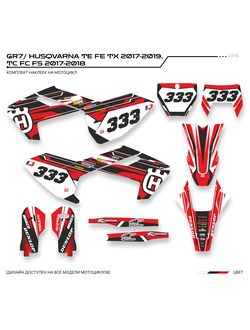 Наклейки на мотоцикл GR7 ГР7 GR 7 ГР 7/ HUSQVARNA TE FE TX 2017-2019,  TC FC FS 2017-2018 ХУСКВАРНА