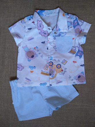 Комплект детский (рубашечка+шорты), р-р: 62, 68, 74