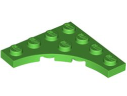 Plate, Modified 4 x 4 with 3 x 3 Curved Cutout, Bright Green (35044 / 6331548)