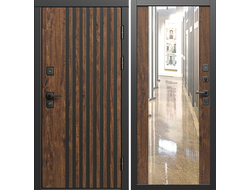 Дверь входная Кантри с большим зеркалом