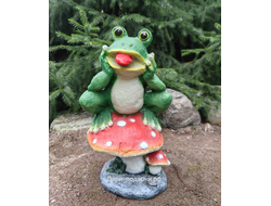 Лягушка на грибах  46*29см   2,1кг   полистоун Россия  2558/012251*