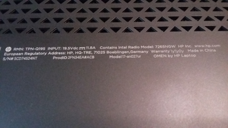 HP Omen 17-an027ur ( 17.3 FHD IPS 120Hz i5-7300HQ GTX1060(6GB) 8GB 1TB + 256SSD )
