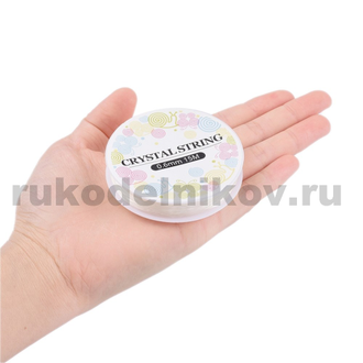 шнур эластичный, диаметр-0,6 мм, длина-15 м, цвет-бесцветный