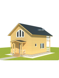 Д-18 ДАЧНЫЙ ДОМ ИЗ БРУСА:ГАБАРИТНЫЕ РАЗМЕРЫ: (8Х6М), ОБЩАЯ ПЛОЩАДЬ: 96М²