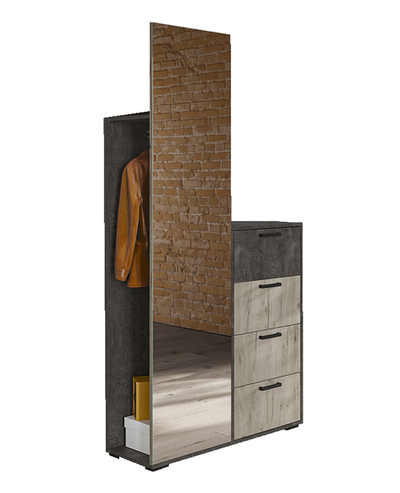 Эдинбург ВШ 01 Вешалка *С 1000х2000х355 Железный камень/Дуб крафт серый