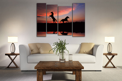 Модульная картина "Два коня"