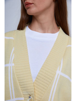 Кардиган женский лимонный