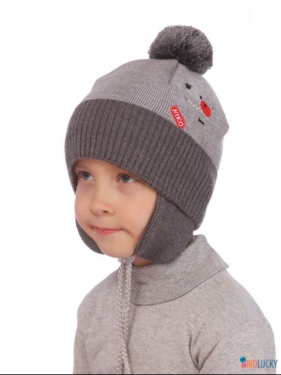 Шапка 18101-09, цвет, серый, темно-серый р. 52-54