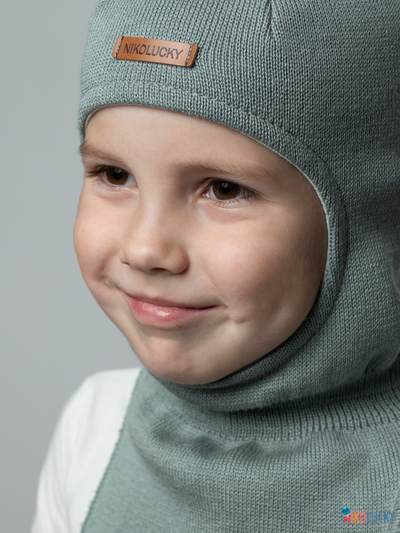 Шапка-шлем 23301-01 х/б подклад, мятно-серый 44-46