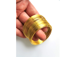 МЕМОРИ ПРОВОЛОКА / ПРОВОЛОКА С ПАМЯТЬЮ ДЛЯ БРАСЛЕТОВ (толщина 0,6мм) 5,5-6см - ЗОЛОТО - 10 ВИТКОВ