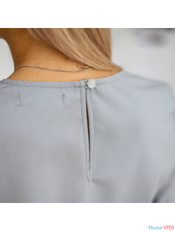 БЛУЗА DOCLIKE DL417 Серая