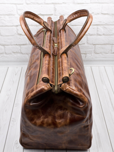 Кожаный саквояж Otranto Premium cognac (арт. 4006-53)