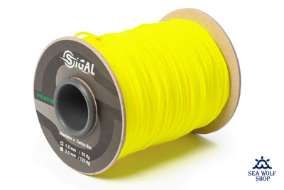 Линь 1.5мм Sigalsub Yellow Fluo Polyester, за 1м