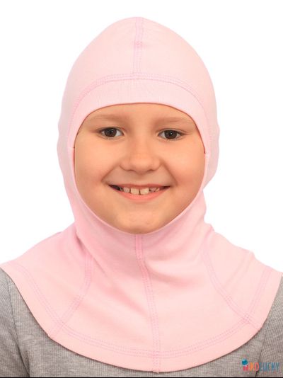 Шапка-шлем 23301-02 95%хлопок 5%лайкра, светло-розовый 42-44