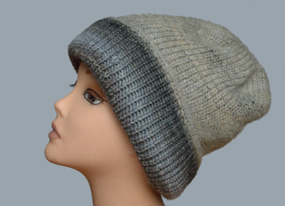 шапка бини с подворотом женская вязаная Италия Vizio фото