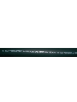 Специальный топливный шланг Hoses Technology Carbopomp/M10 TGLSL007012022040 Ø22ммx40м внутренний Ø12мм >10бар для дизельного топлива, биодизельного топлива и неэтилированного топлива из чёрной резины армированной синтетической нитью