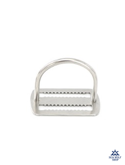 Пряжка стопор на ремень с D-кольцом, нержав. высокая