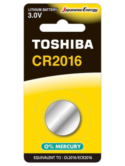 Батарейка литиевая Toshiba CR2016/1BL 1 штука